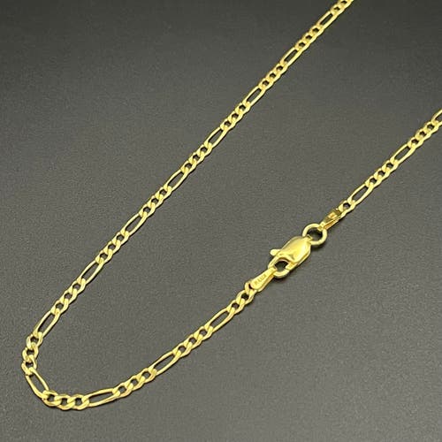 Donatello Gian Gold-plated Sterling Silver 2.5mm Link Necklace In Gold