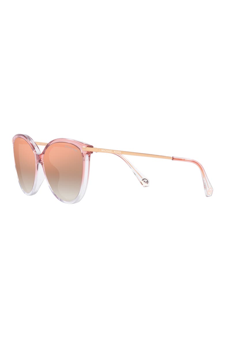 Dupont 58mm Gradient Cat Eye Sunglasses, Alternate, color, ROSE GOLD