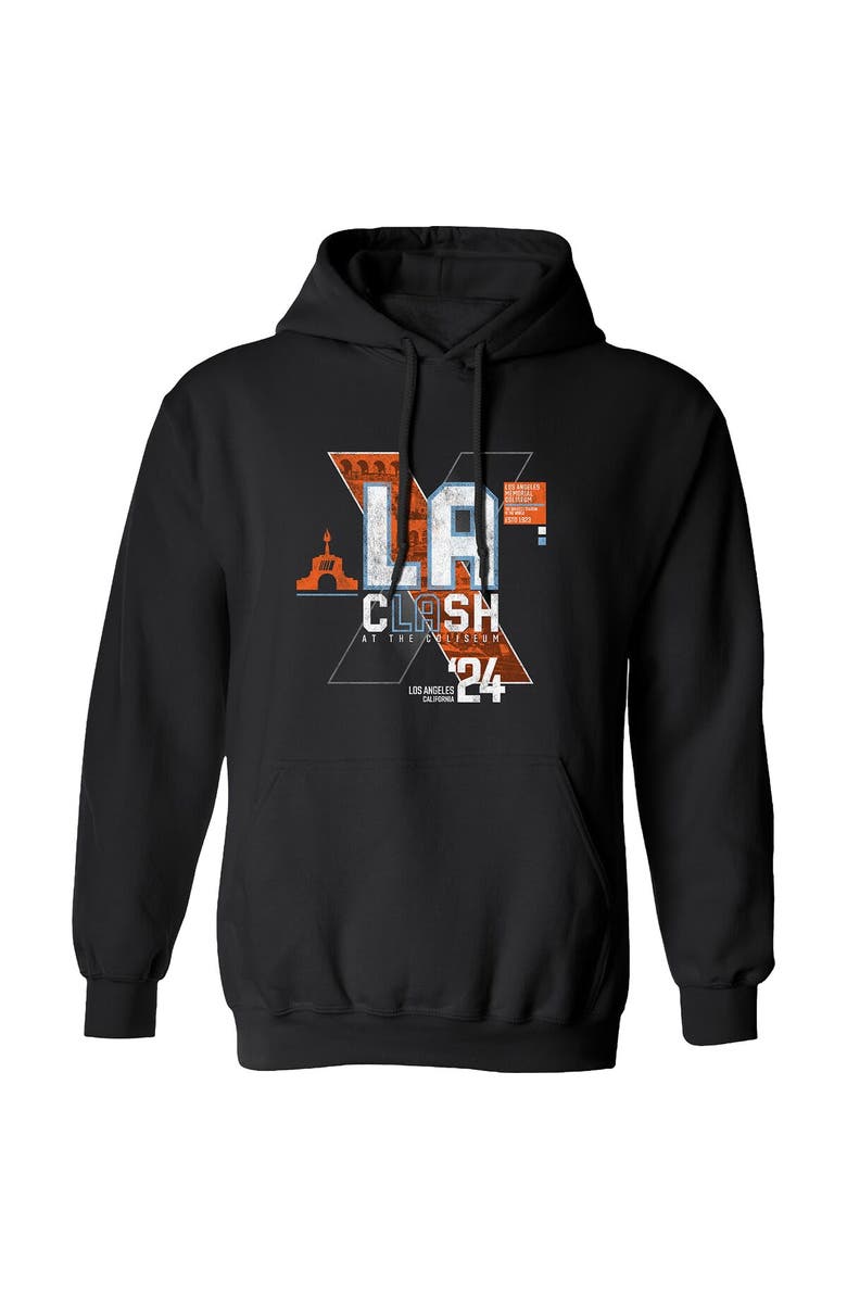 CHECKERED FLAG Men's Checkered Flag Sports  Heather Charcoal 2024 Clash at the Coliseum Graphic Pullover Hoodie, Alternate, color, 