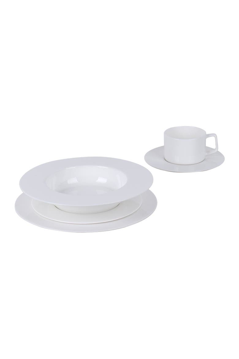 Sylvie Bone China 20-Piece Dinnerware Set, Alternate, color, White
