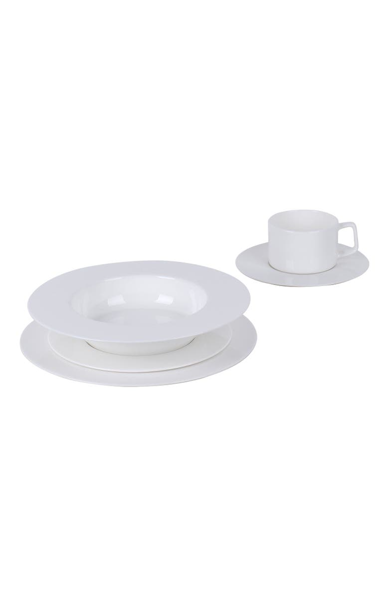 Stone Lain Sylvie Bone China 20-Piece Dinnerware Set, Alternate, color, White