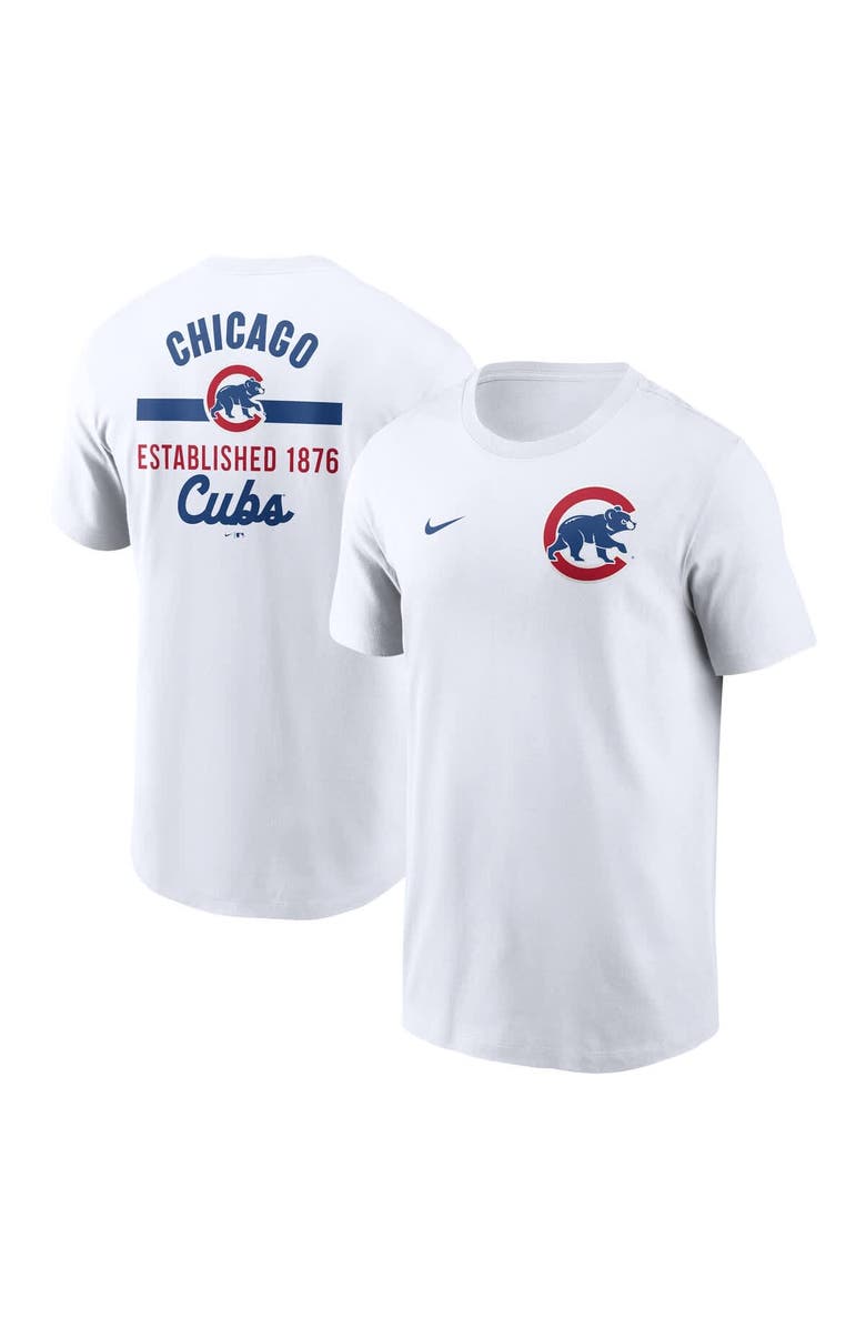 Nike Men's Nike White Chicago Cubs 2-Hit T-Shirt, Main, color, White