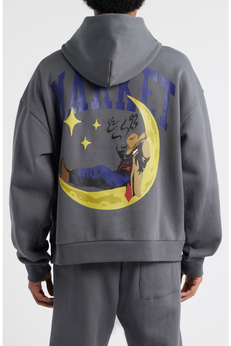 Night Rider Cotton Graphic Hoodie, Alternate, color, ASPHALT