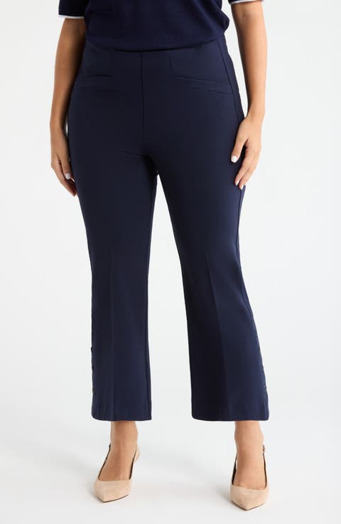 Stella Pull-On Kick Flare Ponte Pants (Plus)