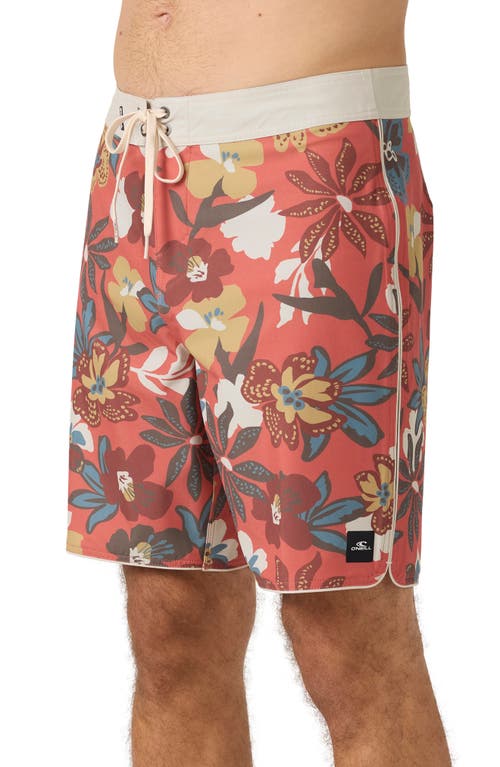 O'neill Hyperfreak Mysto Scallop Swim Trunks In Ginger Spice
