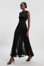Karen Millen Slinky Lace Knit Maxi Dress