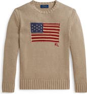 Polo Ralph Lauren Kids' American Flag Cotton Sweater