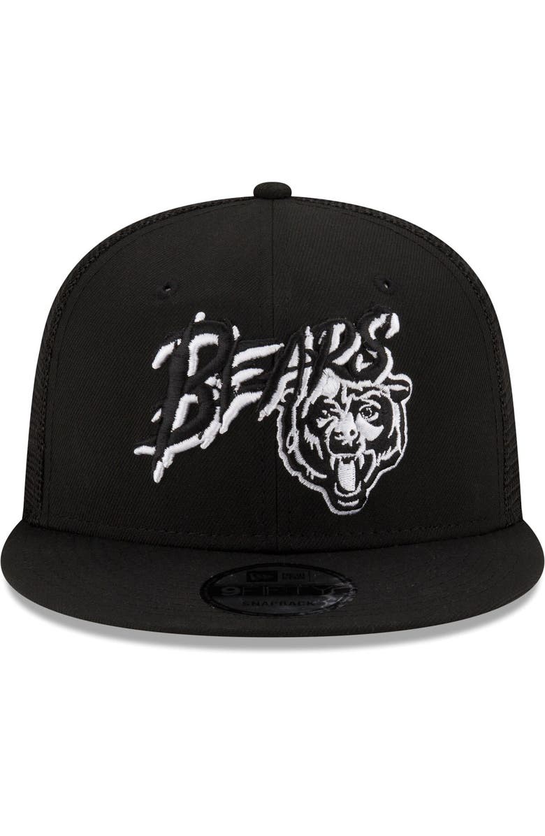 New Era Men's New Era Black Chicago Bears Graffiti Script 9FIFTY Snapback Hat, Alternate, color, 