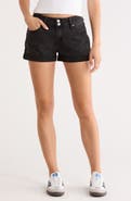 Vigoss Double Button Cuffed Denim Shorts