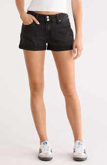 Vigoss Double Button Cuffed Denim Shorts