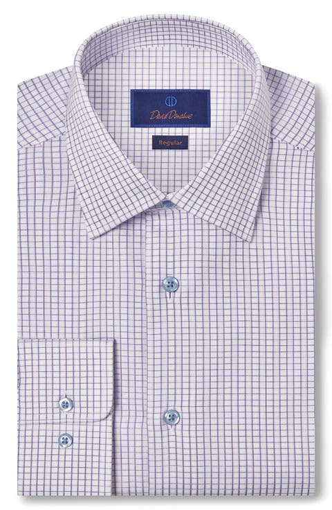 Regular Fit Dobby Check Dress Shirt