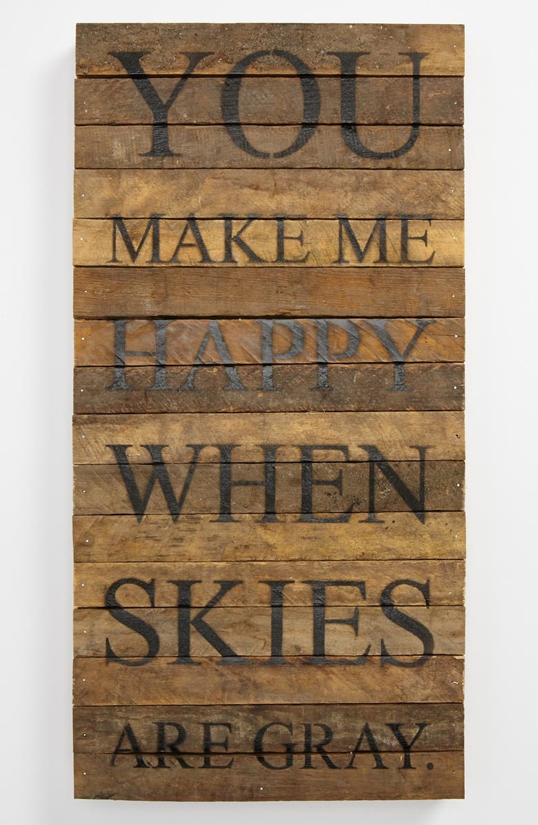 Second Nature By Hand 'You Make Me Happy' Wood Wall Plaque, Main, color, 