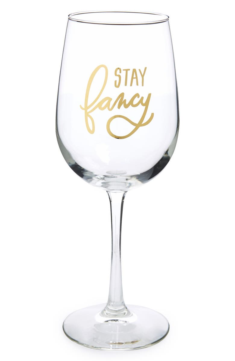 Easy, Tiger 'Stay Fancy' Wine Glass, Main, color, 