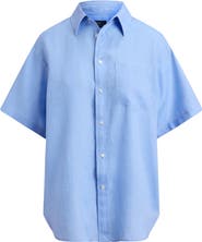 Polo Ralph Lauren Oversize Short Sleeve Linen Button-Up Shirt