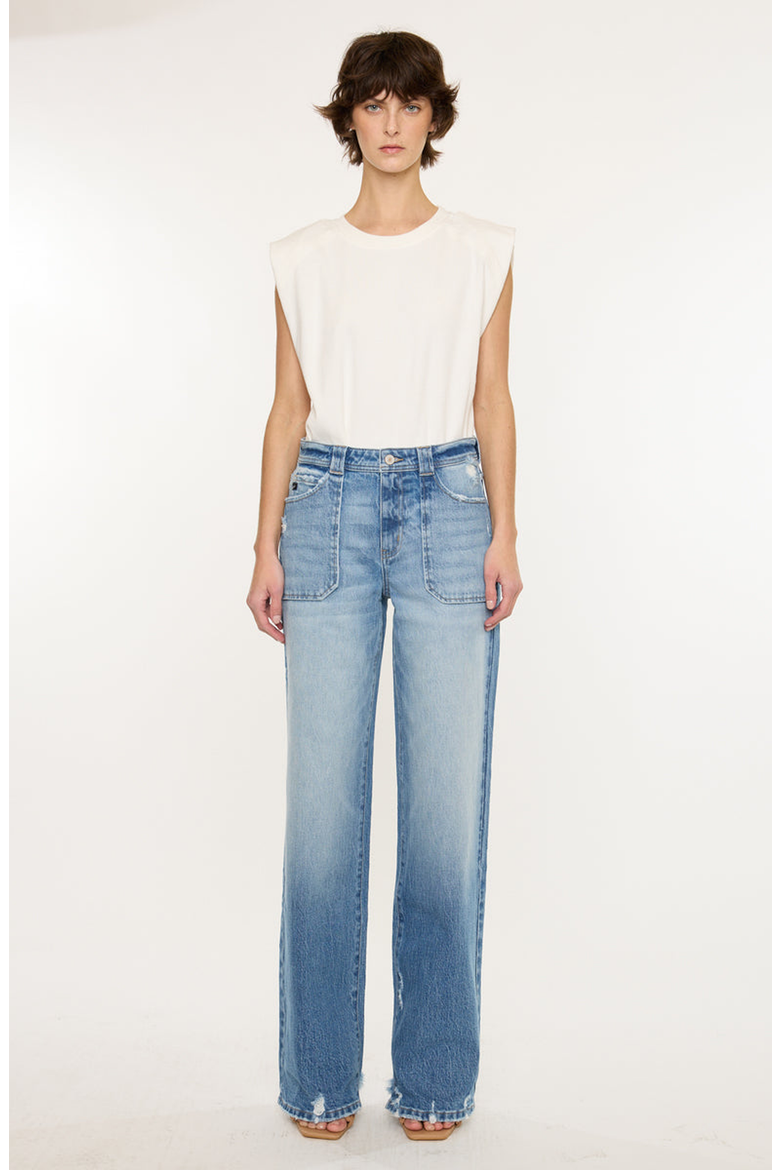 Monie High Rise Wide Jeans, Main, color, Medium Wash