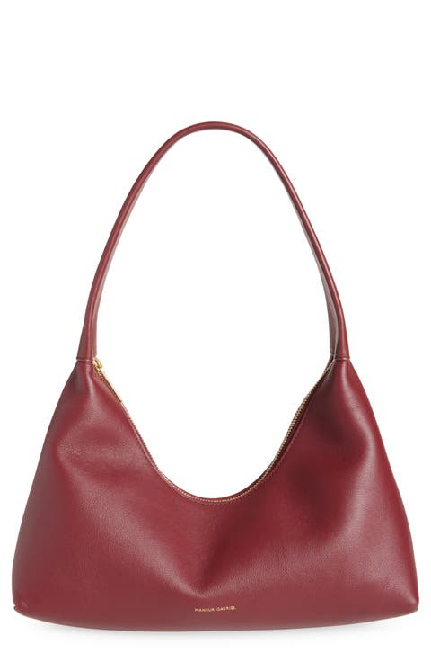Candy Baguette Leather Shoulder Bag