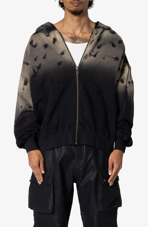 Mnml Destroyed Hoodie In Vintage Black