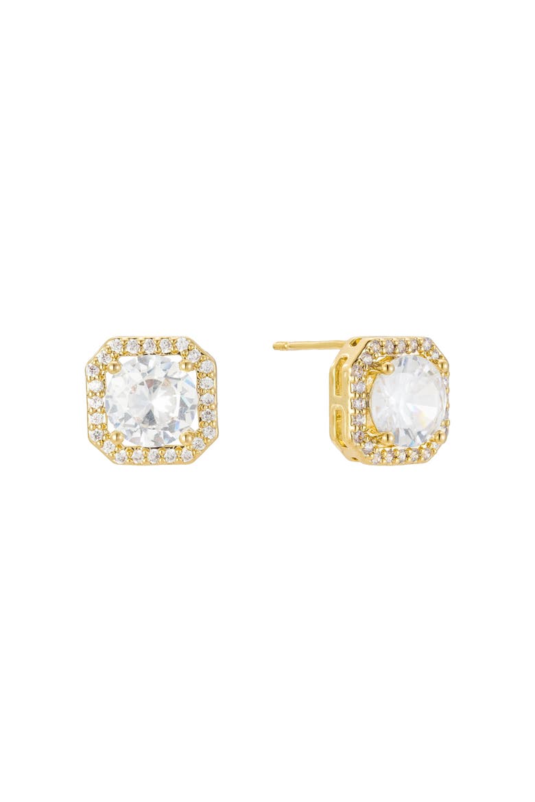 Adriana Crystal Stud Earrings, Main, color, Gold