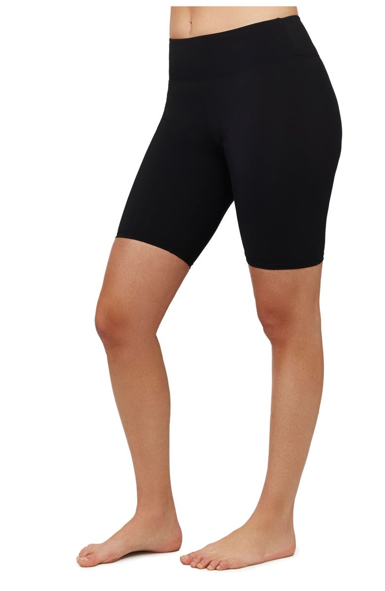 Free Sport by Gottex Basic High Waist Long Swim Short, Main, color, Black