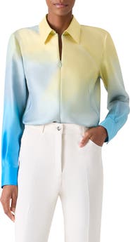 Akris Sunbeam Silk Twill Top