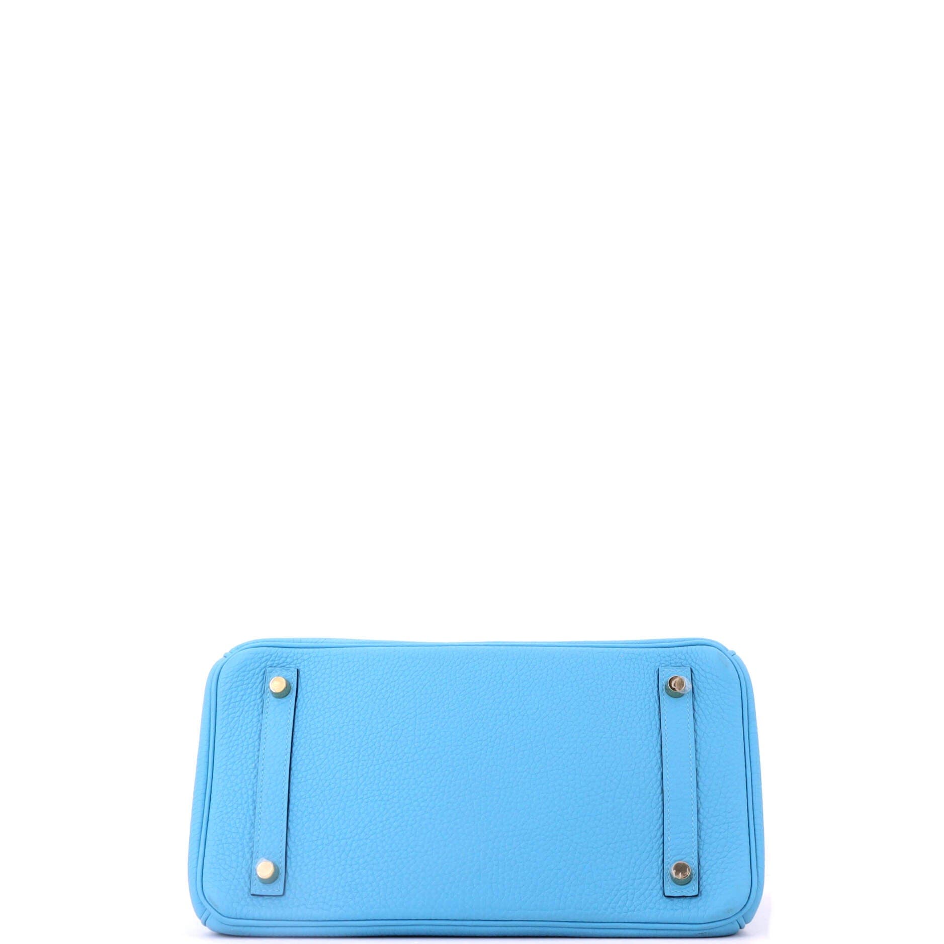 Pre-Owned Hermes Birkin Handbag Blue Togo with Gold Hardware 30, Alternate, color, Bleu Du Nord