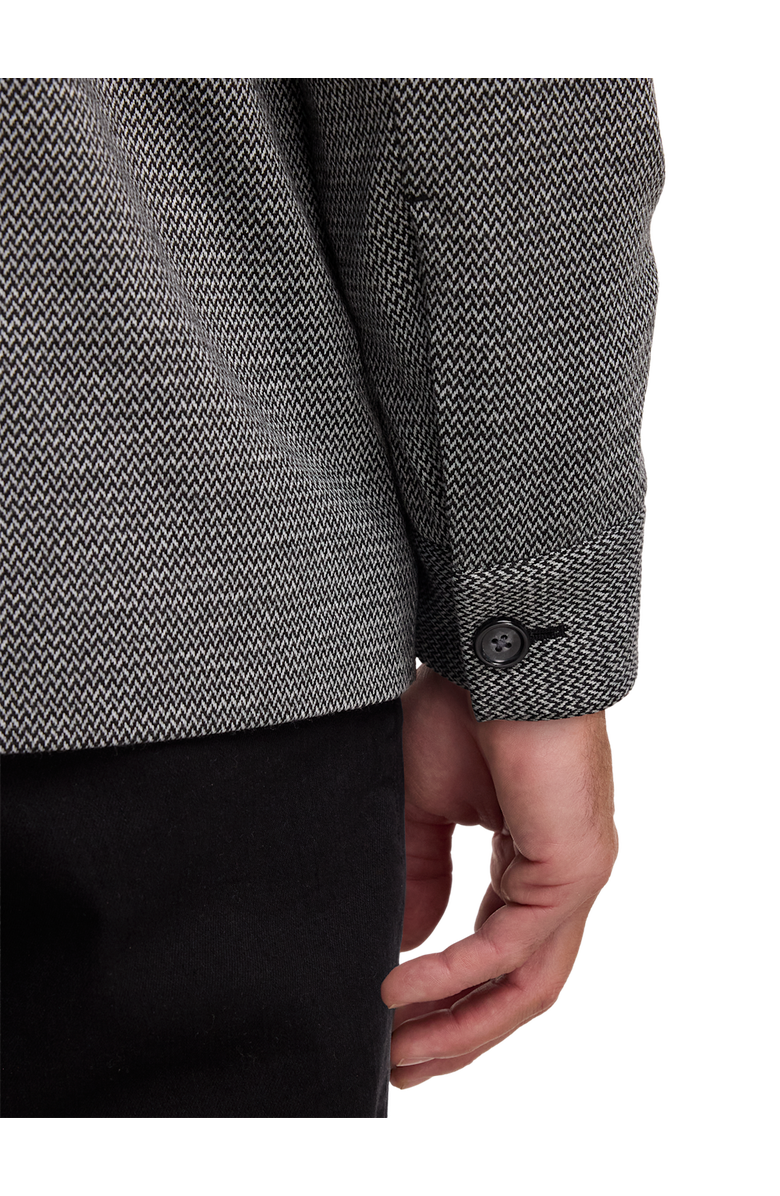 Paul Fredrick Herringbone Shirt Jacket, Alternate, color, Black