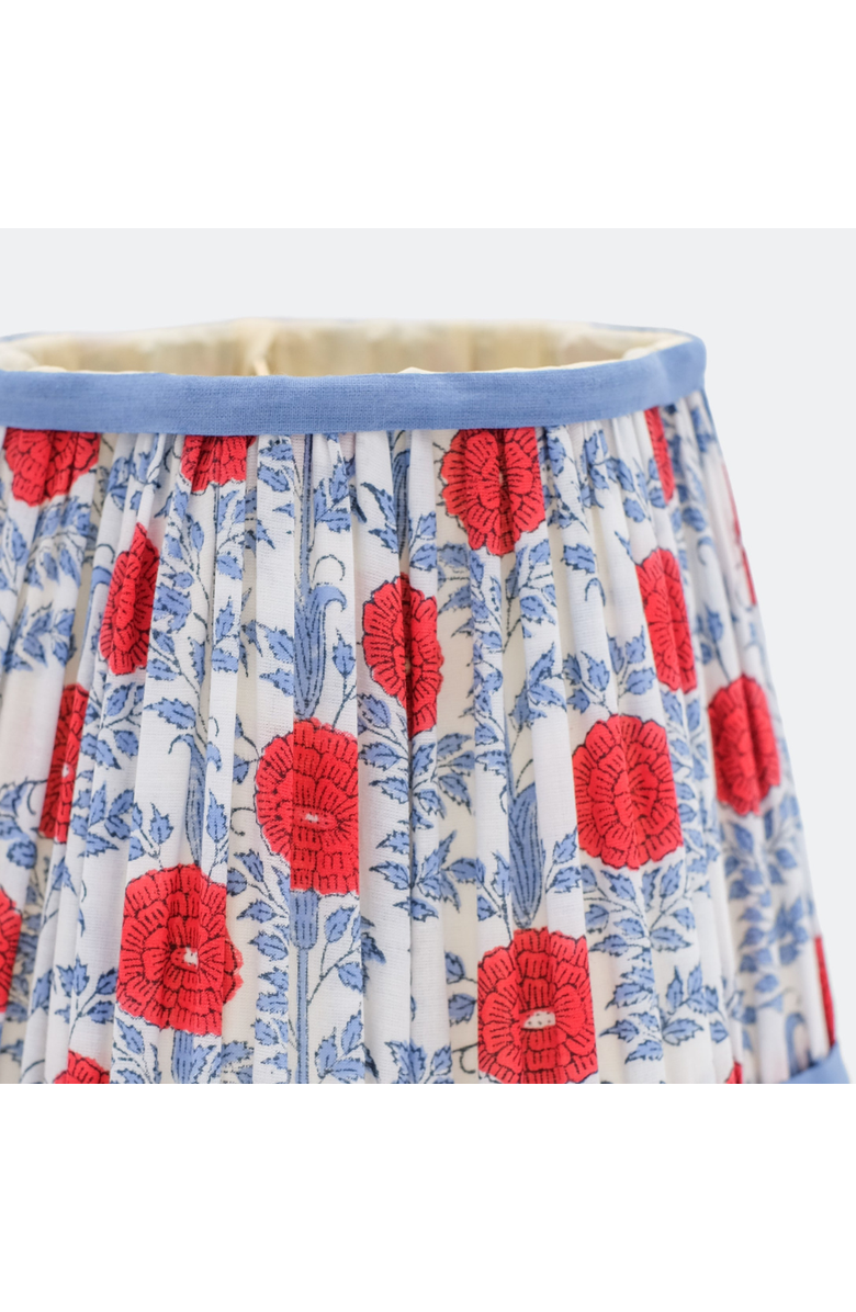 Inner Child 8" Pleated Scalloped Flower Lampshade, Alternate, color, Araminta Red