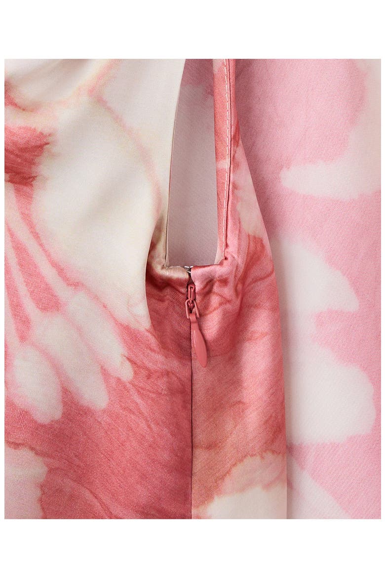 Floral Print One-Shoulder Maxi Dress, Alternate, color, PINK