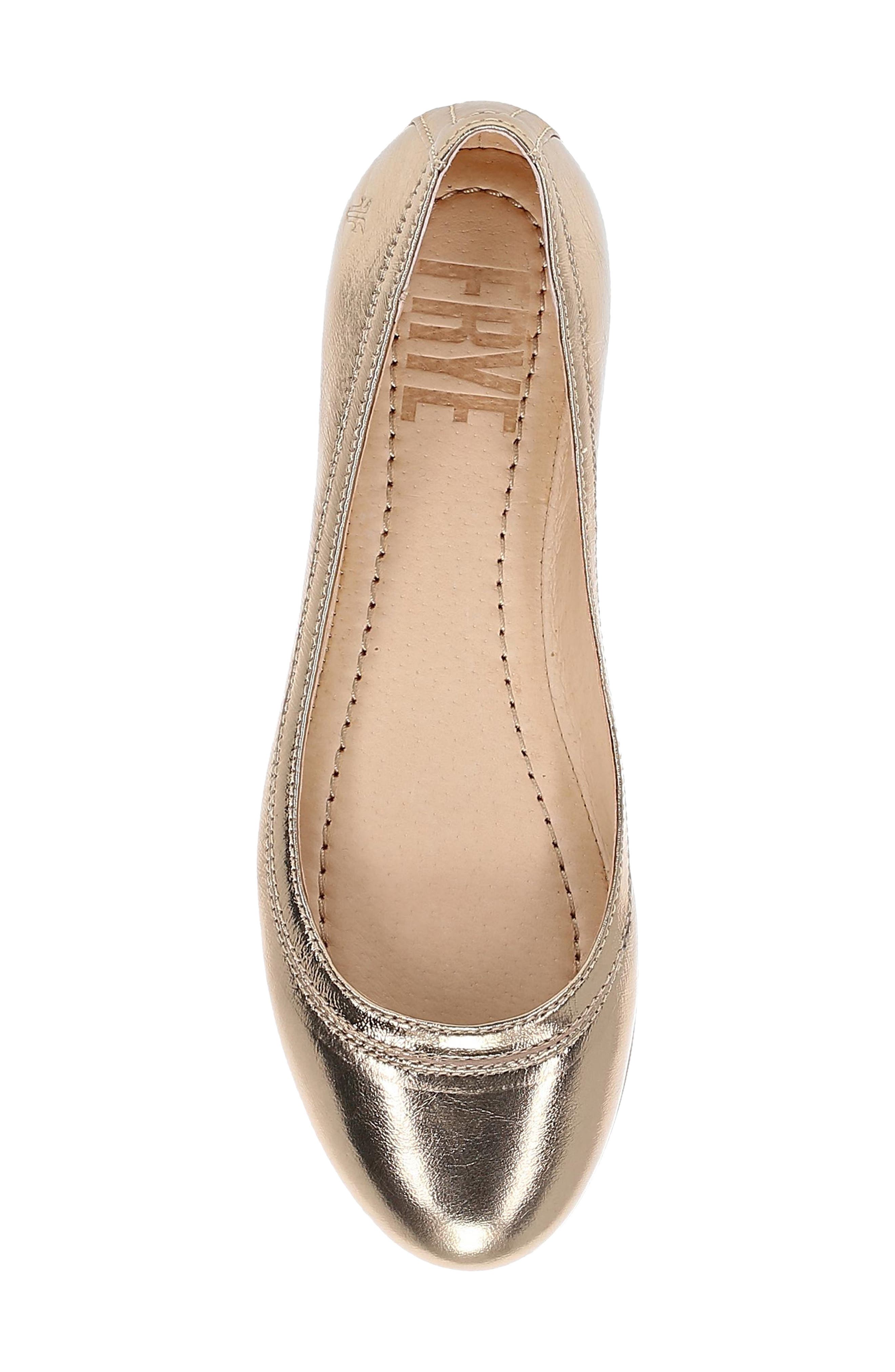 Frye Carson Ballet Flat, Alternate, color, Dark Gold