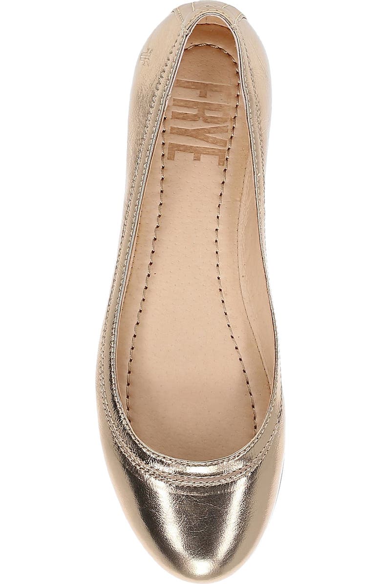 Frye Carson Ballet Flat, Alternate, color, Dark Gold