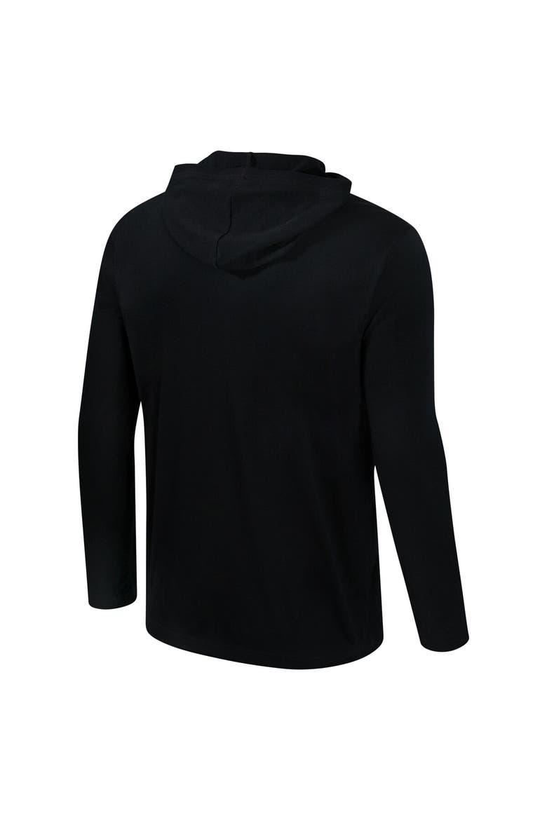 Men's Colosseum Black Alabama Crimson Tide Color Pop Active Blend 2-Hit Long Sleeve Hooded T-Shirt, Alternate, color, Black