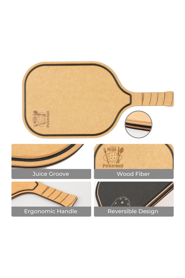 Pickleball Charcuterie Cutting Board -"Today's Menu Pickleball", Alternate, color, No Color