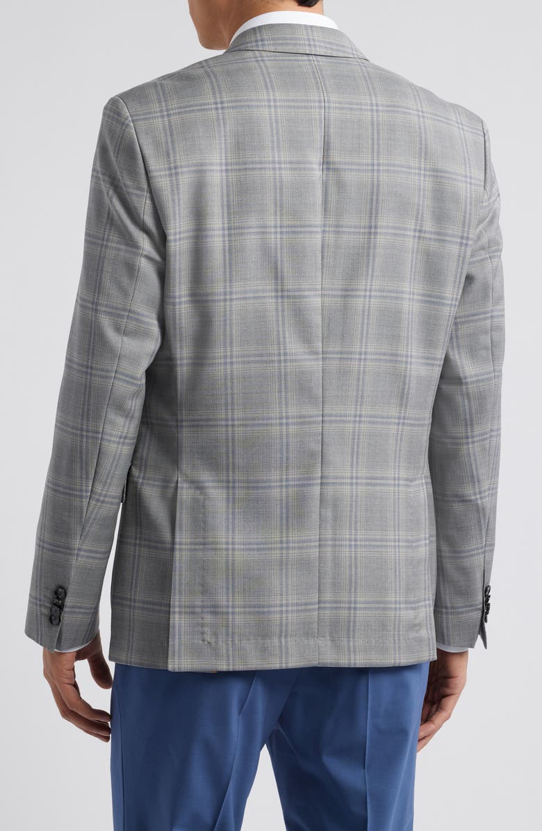 BOSS Hutson Windowpane Check Sport Coat, Alternate, color, Medium Grey