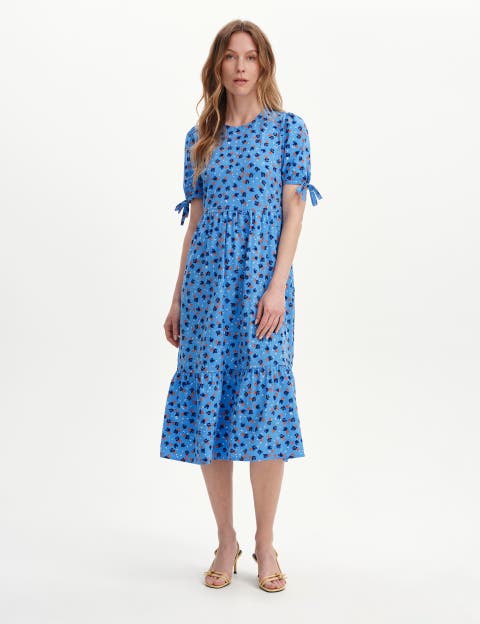 Petite Jessa Tiered Short Sleeve Dress