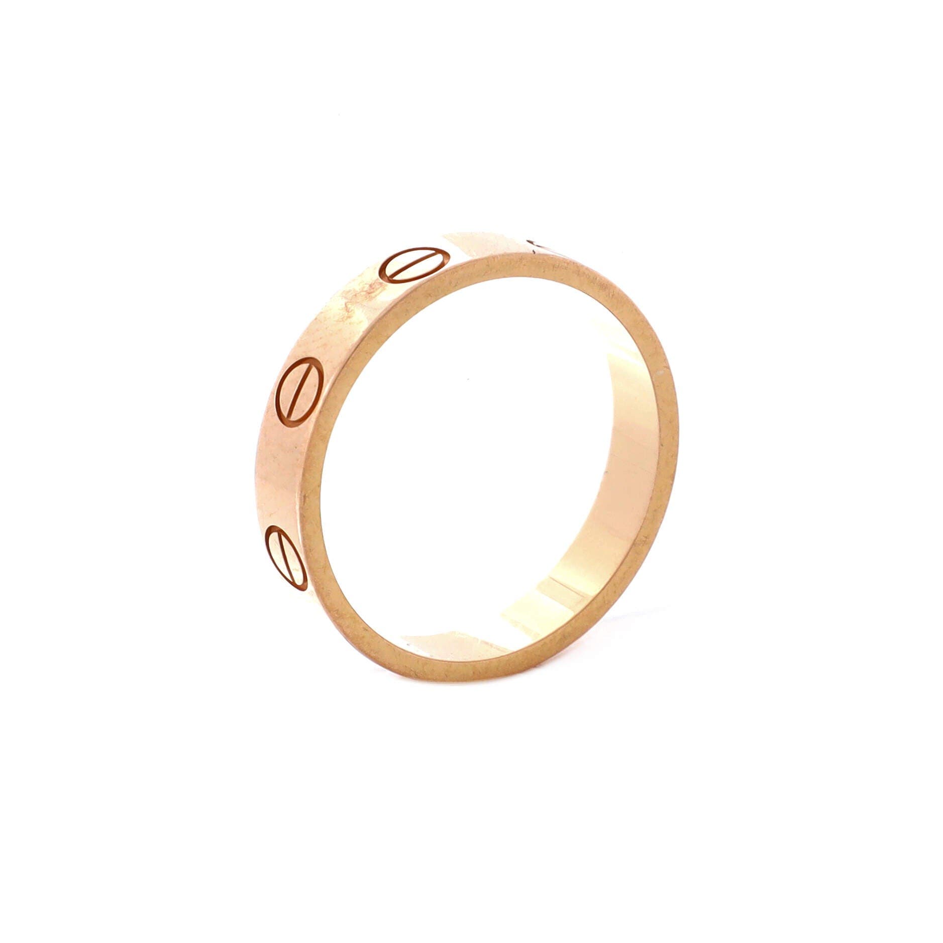 Love Wedding Band Ring 18K Rose Gold, Alternate, color, Metallic Gold