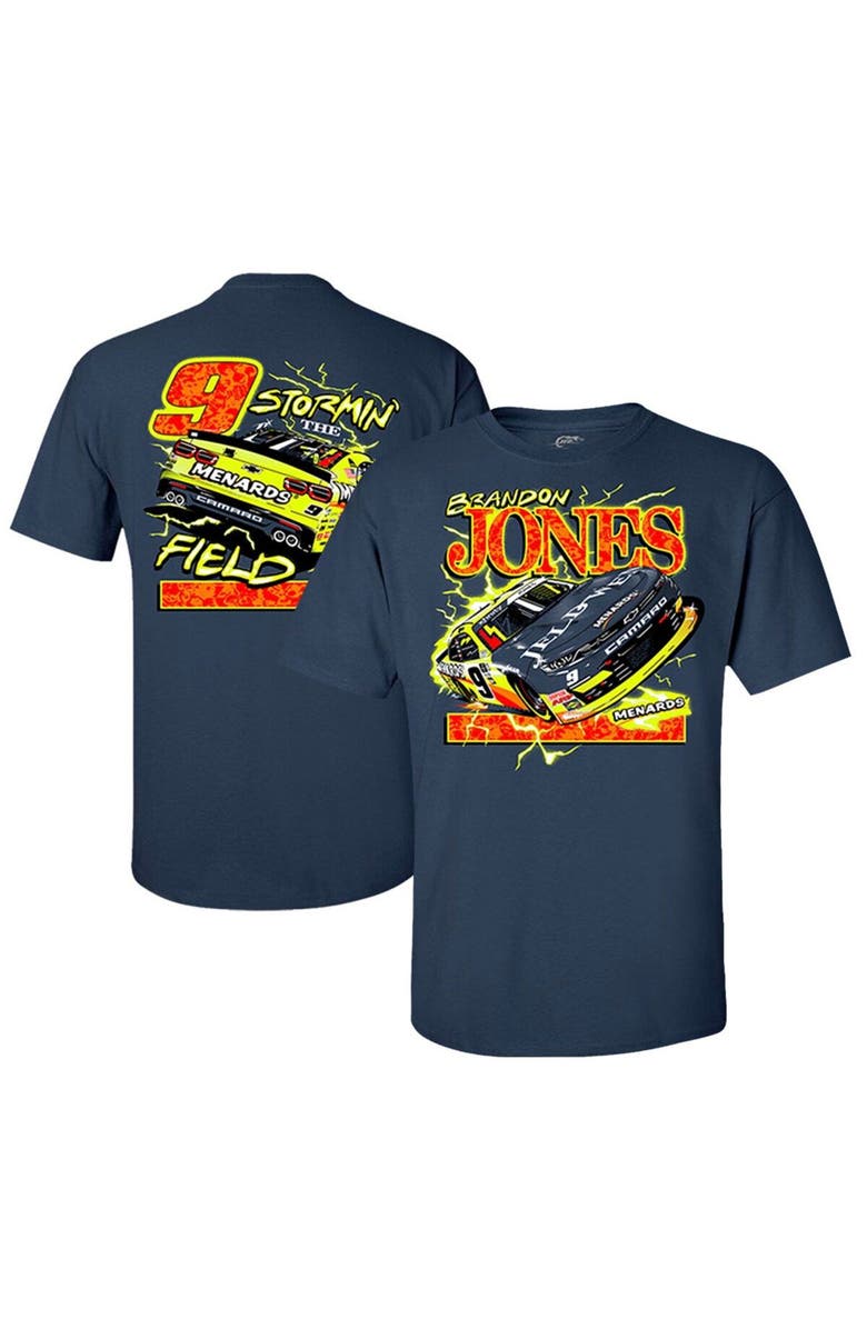 JR MOTORSPORTS OFFICIAL TEAM APPAREL Men's JR Motorsports Official Team Apparel Navy Brandon Jones Car T-Shirt, Main, color, Navy