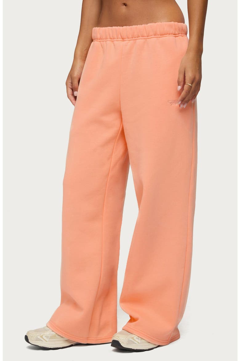 Basic Girl Cotton Blend Wide Leg Sweatpants, Alternate, color, ORANGE