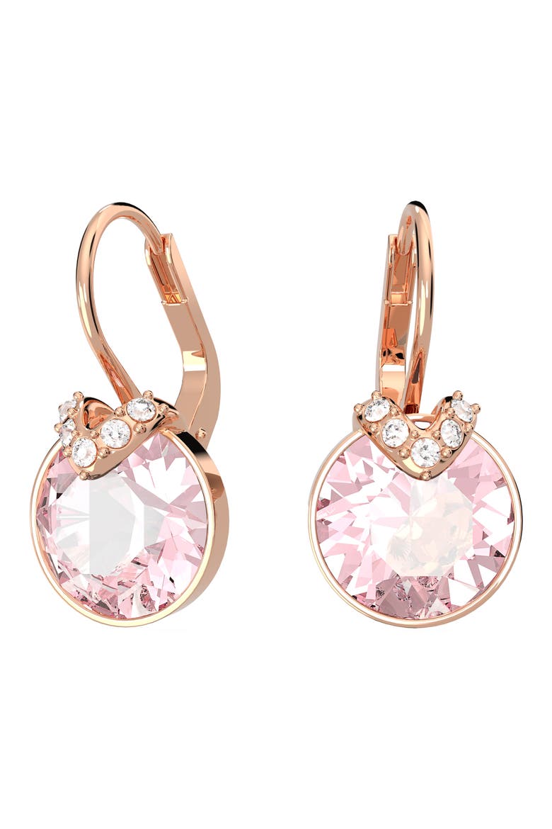 Bella Crystal Drop Earrings, Main, color, PINK