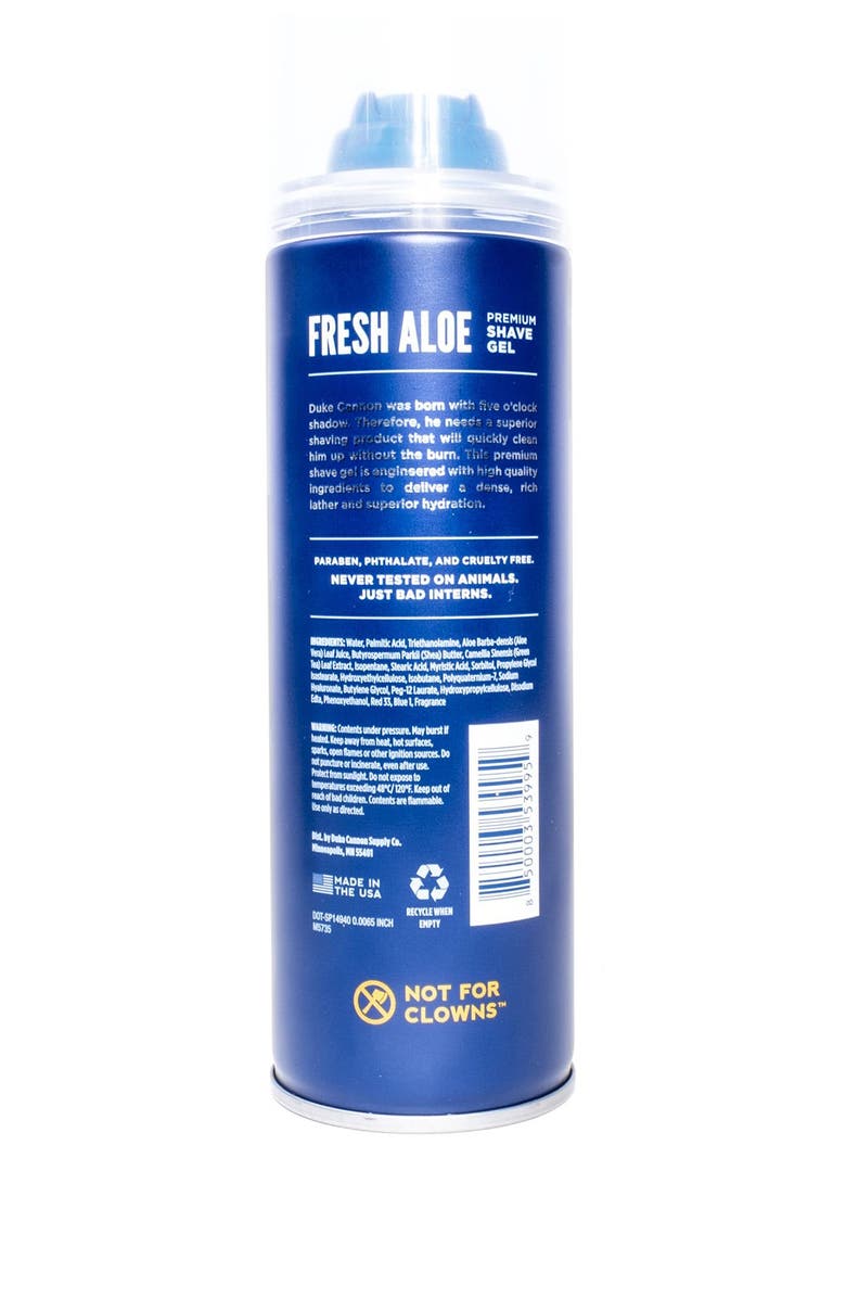 Duke Cannon Fresh Aloe Shave Gel, Alternate, color, 