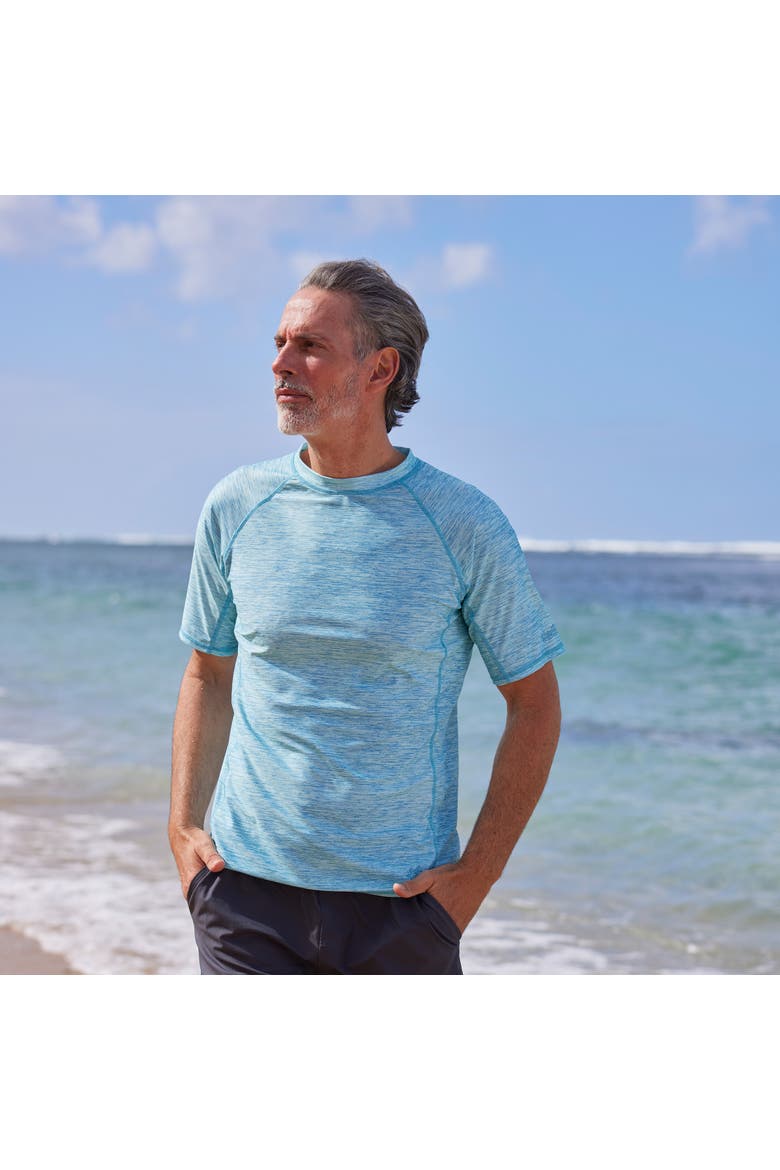 Short Sleeve Crew Sun & Swim Shirt, Alternate, color, Baltic