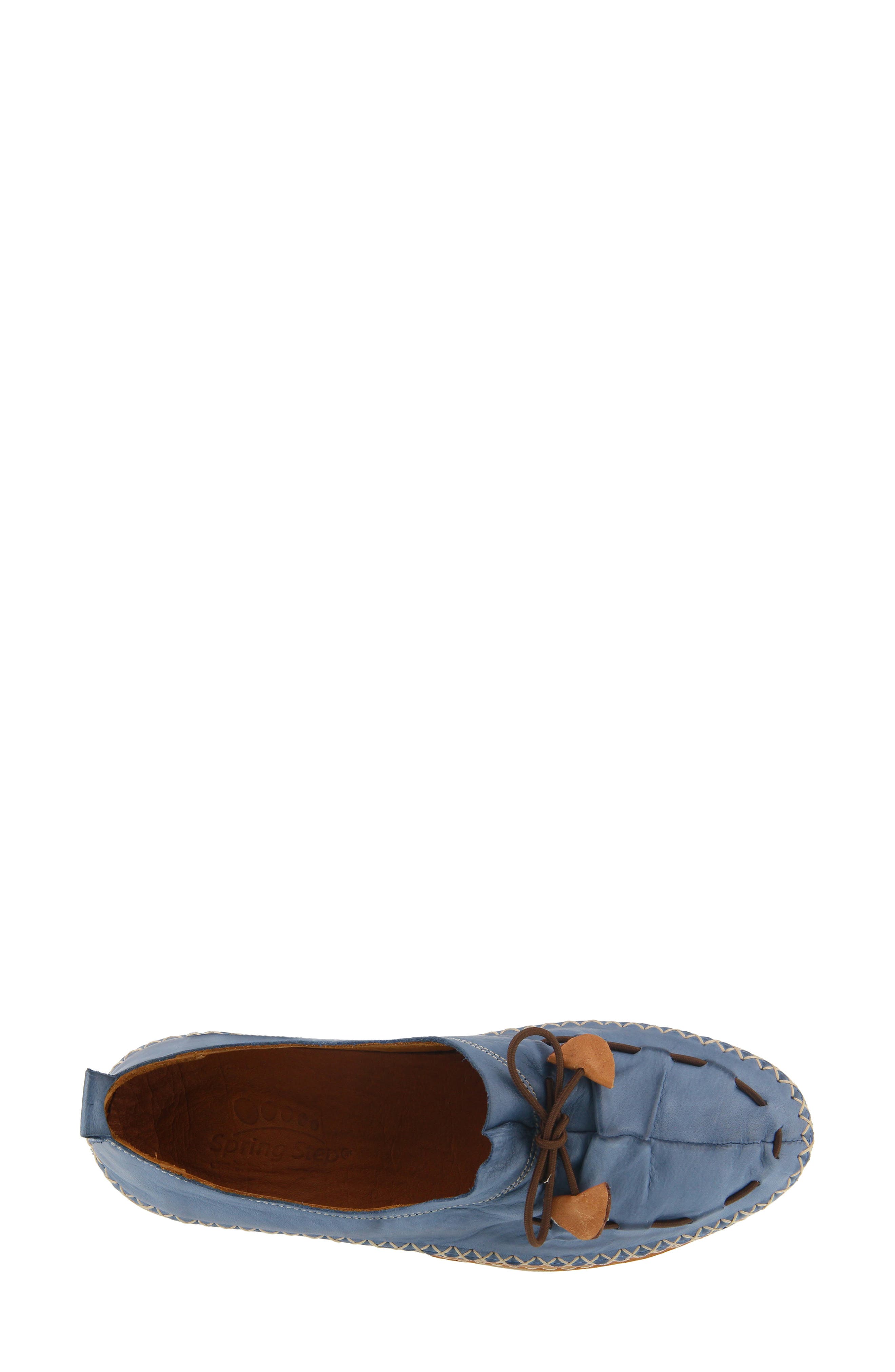 Berna Flat, Alternate, color, BLUE LEATHER