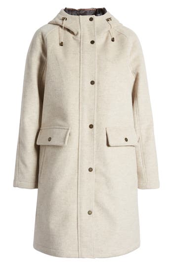 Pendleton Hayden Water Repellent Wool Blend Hooded Coat In Brown