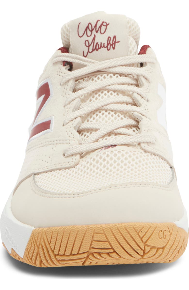 New Balance Coco Delray Tennis Shoe, Alternate, color, Bisque/ Monarch Burgundy