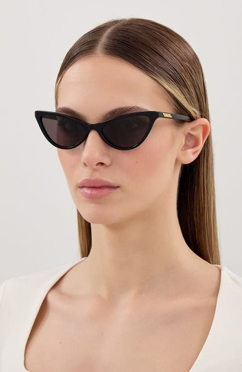 Bottega Veneta Eyewear Classic Cat Eye Sunglasses In Black
