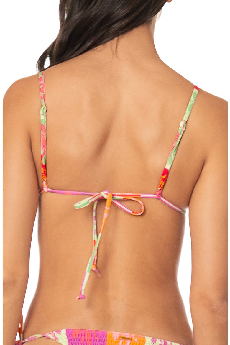 Patch Play Zen Smocked Bikini Top, Alternate, color, LIGHT/ PASTEL PURPLE