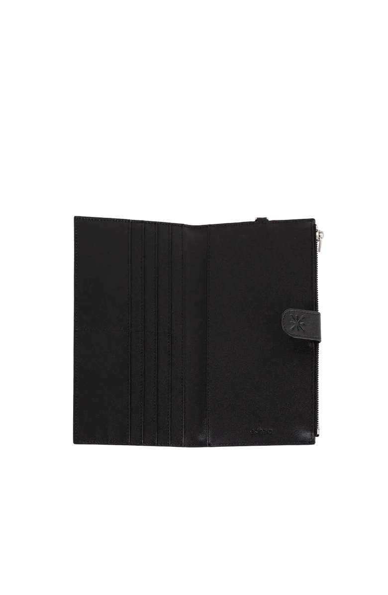 Esthera Leather Passport Holder, Alternate, color, Black