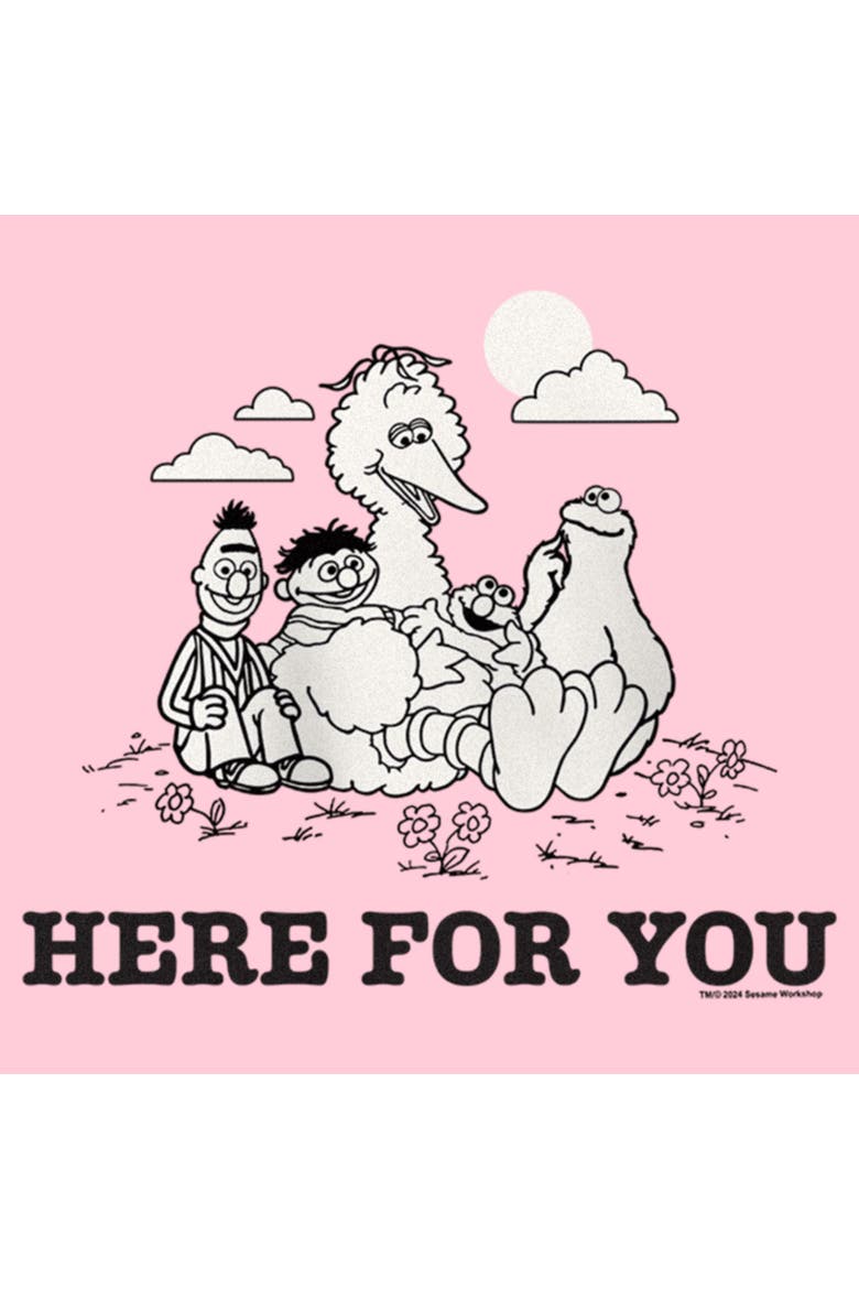 Girl's Sesame Street Here For You  Graphic T-Shirt, Alternate, color, Light Pink