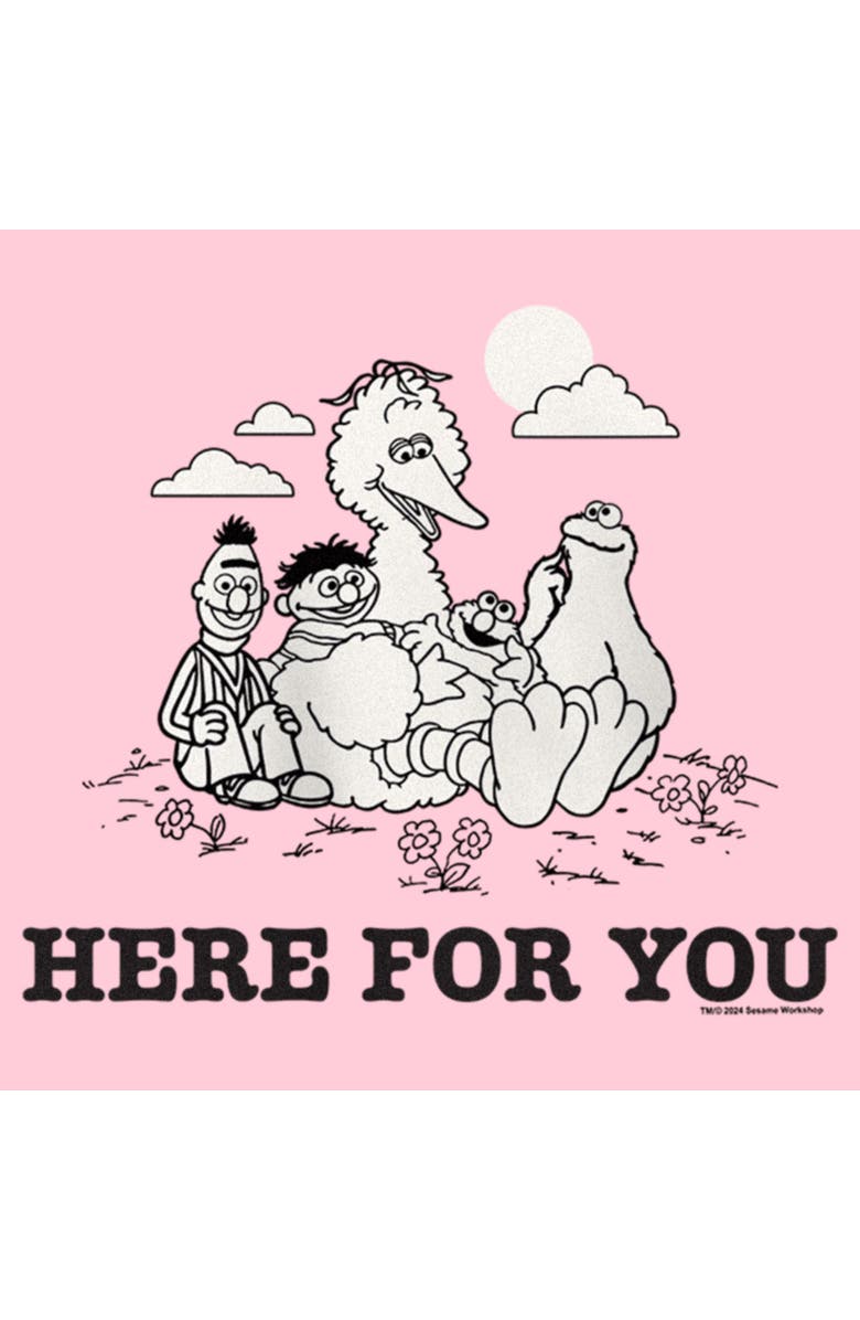 Sesame Street<sup>®</sup> Girl's Sesame Street Here For You Graphic T-Shirt, Alternate, color, Light Pink