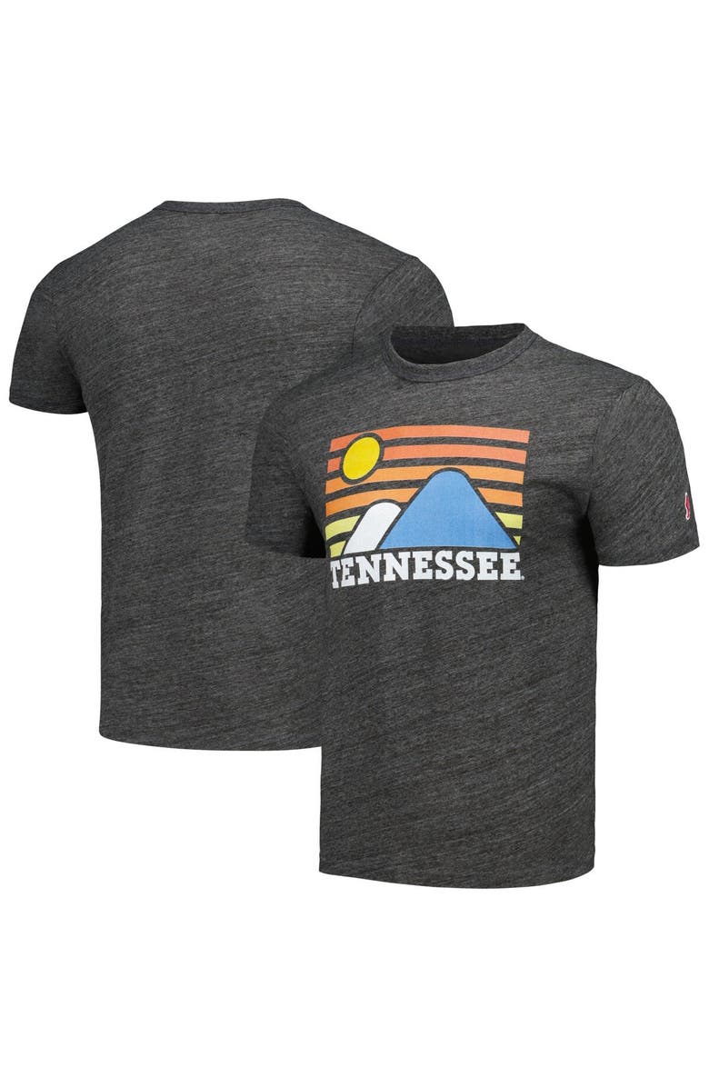 LEAGUE COLLEGIATE WEAR Men's League Collegiate Wear Heather Charcoal Tennessee Volunteers Hyper Local Victory Falls Tri-Blend T-Shirt, Main, color, Heather Charcoal