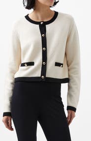 French Connection Vhari Contrast Trim Cardigan